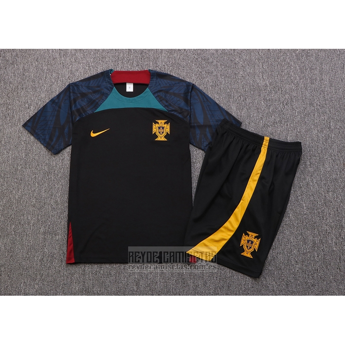 Chandal del Portugal Manga Corta 2022-2023 Negro - Pantalon Corto
